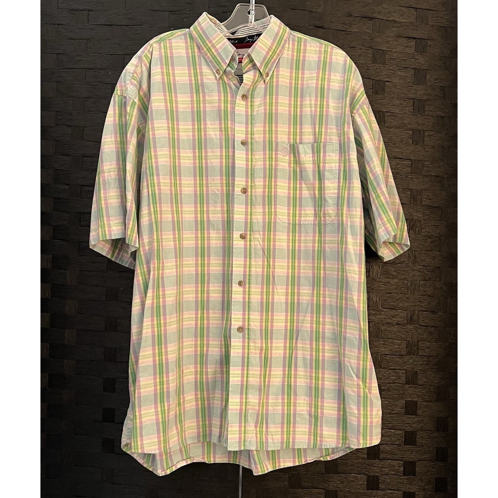 Men's Wrangler Cowboy Cut Collection Plaid Button-up Shirt George Strait XL VGC